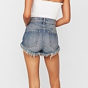 Express High Waisted Cheeky Denim Shorts | 6